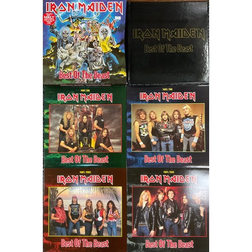 554 - Vinyl Records - LP's - Iron Maiden - Best of The Beast - EMDX 1097, four vinyl LP box set