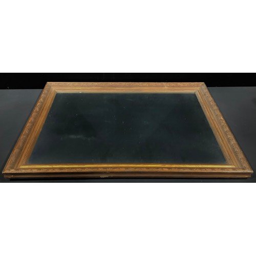 632 - A 19th century style chimney glass, rectangular mirror plate, 104.5cm x 74cm