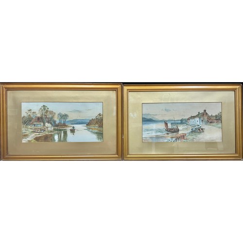 713 - J H Tongue (early 20th century)
A Pair, Tranquil Waterways
signed, watercolours, 23cm x 46cm