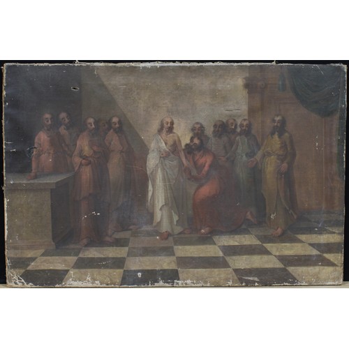 363 - Continental School (19th century)
a pair, The Last Supper and The Incredulity of Saint Thomas,
oil o... 