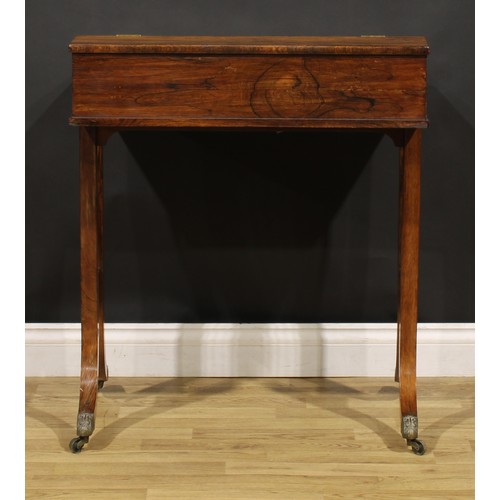 1865 - A Victorian rosewood writing desk, by Gillows of Lancaster and London, stamped GILLOWS and numbered ... 