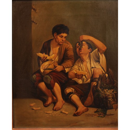 469 - Italian School (late 19th century)
A Pair, Street Urchins
indistinctly signed, dated 1878, oils on c... 