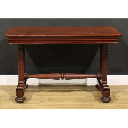 1873 - A William IV mahogany metamorphic buffet serving table, rounded rectangular top above two further pl... 