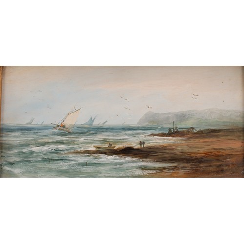 429 - English School (early 20th century)
Coastal Scene
oil on board, 14.5cm x 30cm