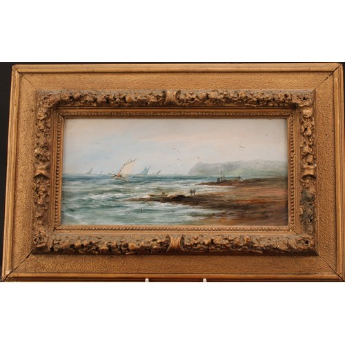 429 - English School (early 20th century)
Coastal Scene
oil on board, 14.5cm x 30cm