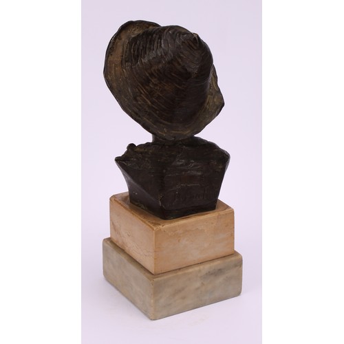 1926 - Giovanni De Martino (1870-1935), a brown patinated bronze bust, of a young Neapolitan boy, signed in... 