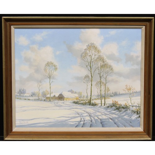 297 - Roger Desoutter (1923 - 2020)
Winter Sunshine
signed, dated '81 to verso, with auction label, oil on... 