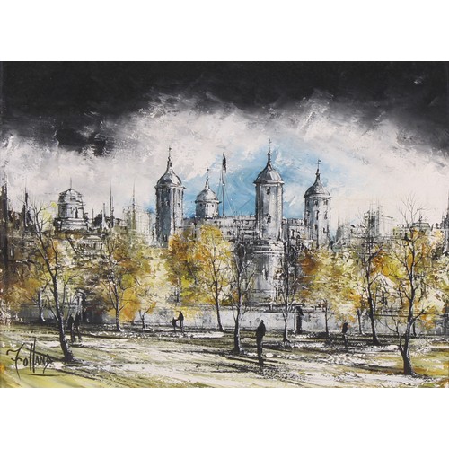 298 - Ronald Norman Folland (1932 - 1999)
The Tower of London
signed, dated '69 with auction label to vers... 