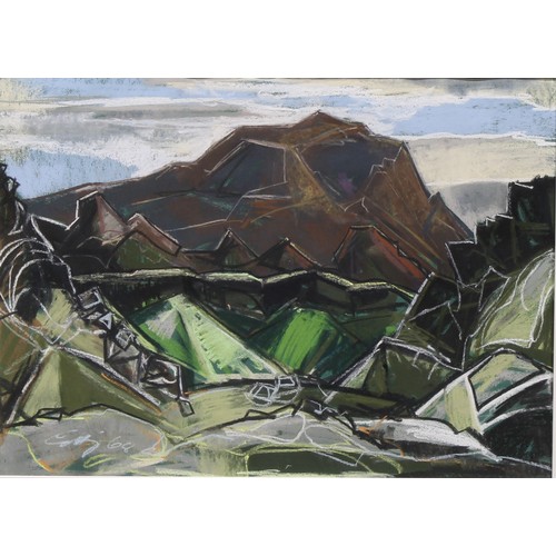 446 - Gunnar Hjaltason (1920-1999)
Mountain Landscape,
dated 68, pastel, 43cm x 59cm