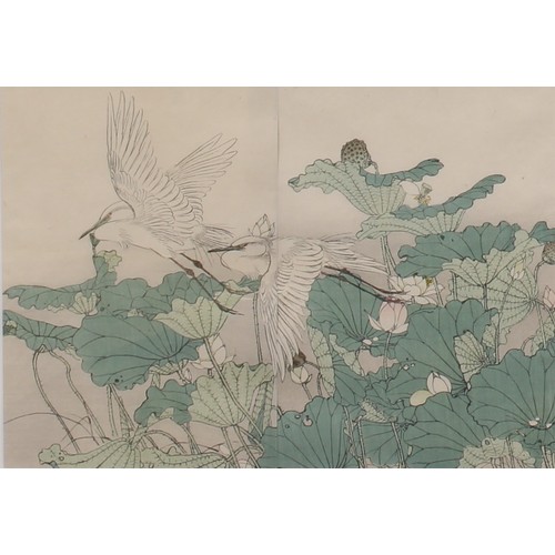 353 - Imao Keinen (Japanese, 1845-1924) (shin-hanga movement)
A suite of four woodblock print diptychs, Fo... 