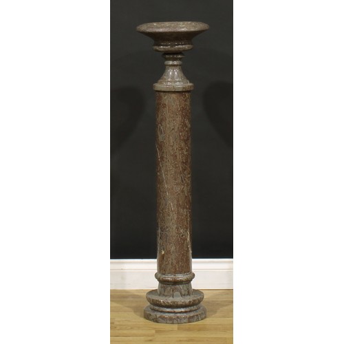 1457 - Interior Decoration - a Neo-Classical design marble floor standing shallow campana pedestal urn and ... 