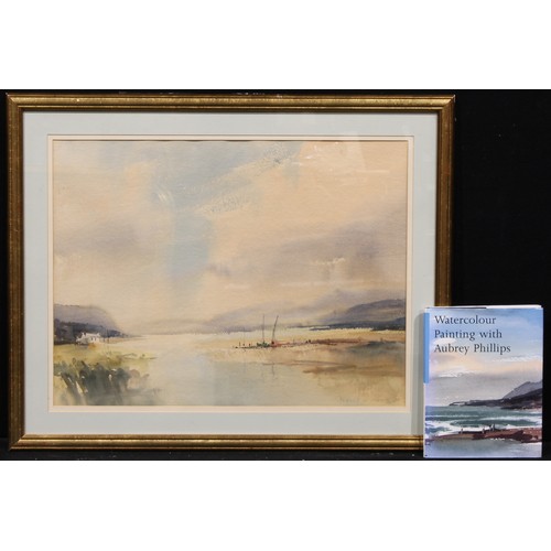 378 - Aubrey R. Phillips (1920-2005)
Welsh Estuary
signed, watercolour, 50cm x 55cm; Aubrey Phillips, Wate... 