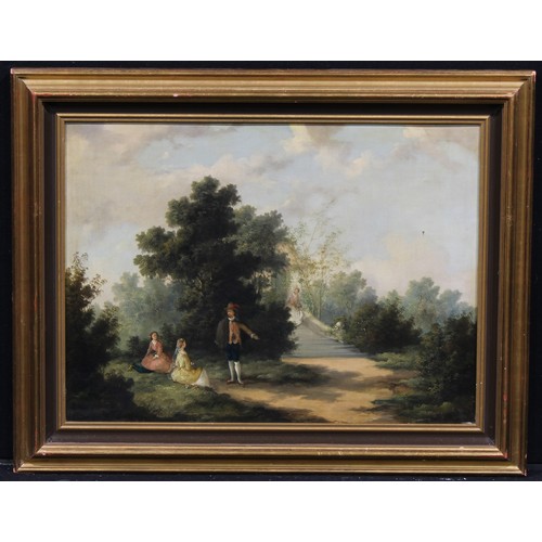 440 - French School (19th century)
Le Raconteur du Jardin (The Garden Raconteur)
unsigned, oil on canvas, ... 