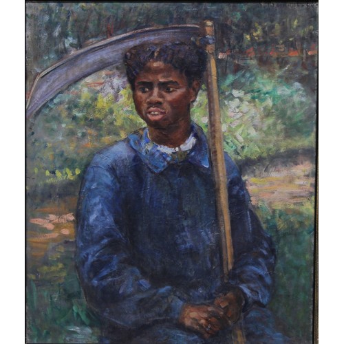 442 - French School (20th century)
Portrait of a Farmer Boy
indistinctly signed, oil on canvas, dated 1924... 