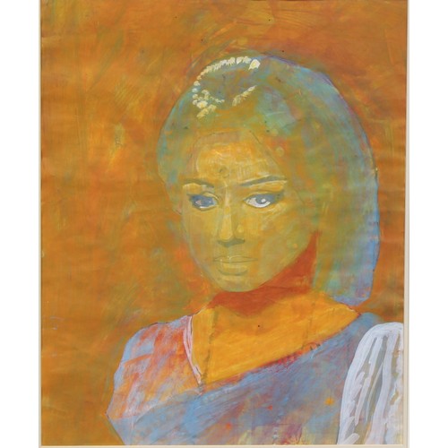 375 - American School (20th century)
Portrait of an Indian Girl
unsigned, autograph dated 1975, New York, ... 