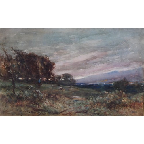 484 - Thomas William Morley (1859 – 1925)
Evening, Near Wrotham
signed, watercolour, gilt frame, 34cm x 51... 