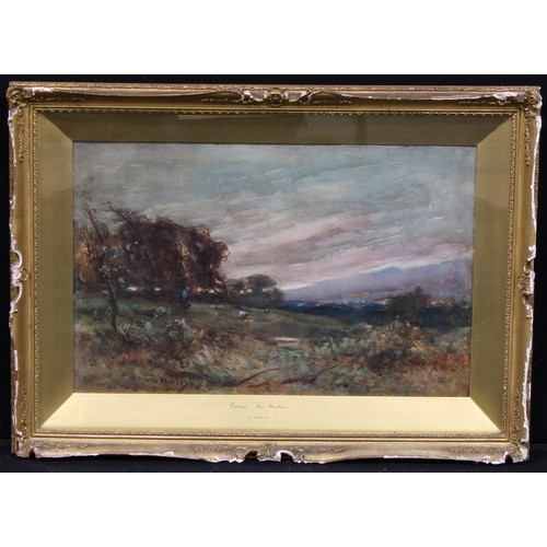 484 - Thomas William Morley (1859 – 1925)
Evening, Near Wrotham
signed, watercolour, gilt frame, 34cm x 51... 