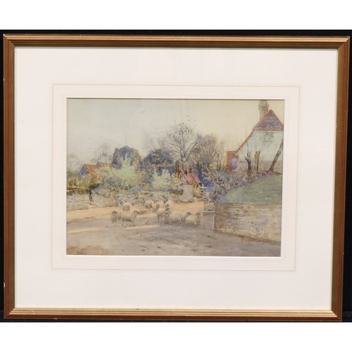 398 - Sidney Pike (1858-1923)
Pevensey Street with Sheep
signed, dated 1915, titled, watercolour, 26cm x 3... 