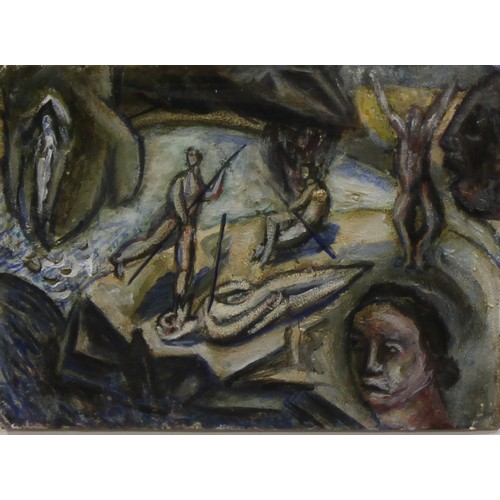 470 - Ivan Zadok Bray (1967-present)
Society
unsigned, title to verso, oil on paper, 29.5cm x 40cm