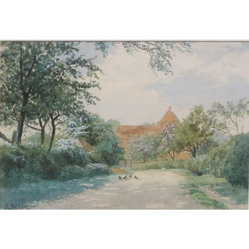 374 - A. H. Johnson (English School, 19th/20th century)
Bilborough
signed, dated 1919, watercolour, 24.5cm... 