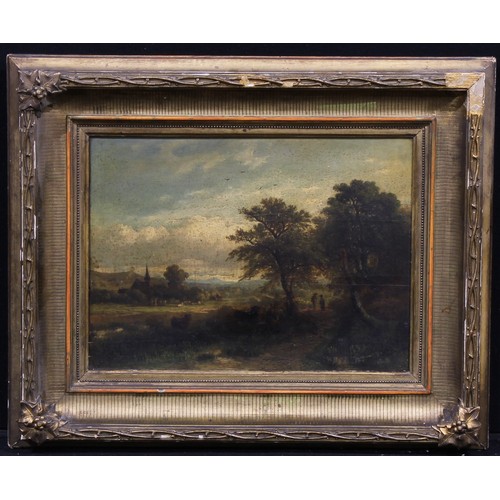 416 - English School (18th century)
A Woodland Walk
unsigned, oil on board, 31cm x 41cm