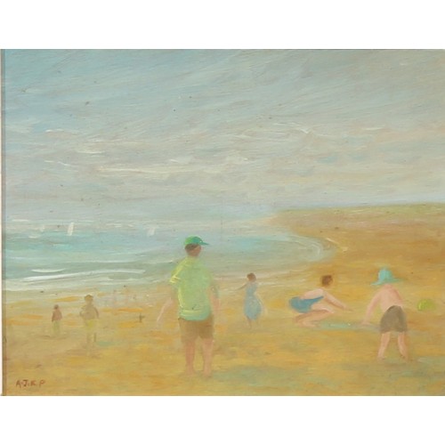 502 - Marin (English School, 20th century)
On the Beach
signed, oil on canvas, 29.5cm x 39cm; English Scho... 