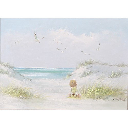 502 - Marin (English School, 20th century)
On the Beach
signed, oil on canvas, 29.5cm x 39cm; English Scho... 