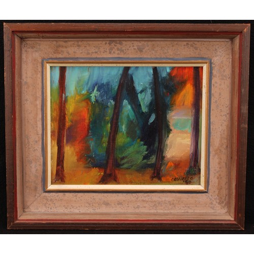 291 - Peter Caviello (1930-2009)
Welsh Woodland
signed, dated 1980, oil on board, 19cm x 24cm