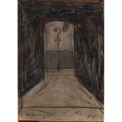 482 - Manner of Lawrence Stephen Lowry (1887-1976)
Street Lamp Sketch
signed, dated 1952, indistinctly tit... 