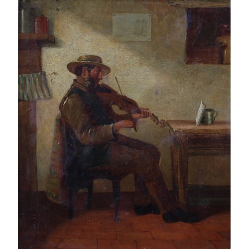 464 - Irish School (19th century)
The Fiddle Player
unsigned, oil on canvas, 33cm x 28cm