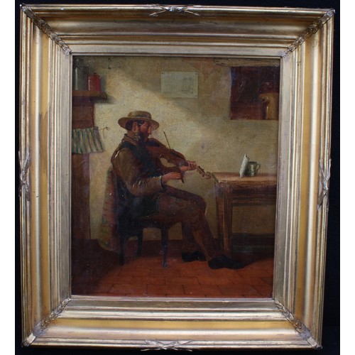 464 - Irish School (19th century)
The Fiddle Player
unsigned, oil on canvas, 33cm x 28cm