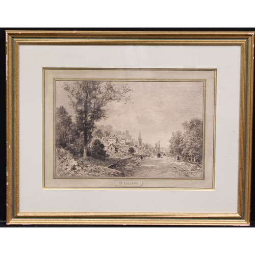 393 - Maxime Lalanne (1827-1886)
French Village Scene
signed, charcoal, 30cm x 44.5cm