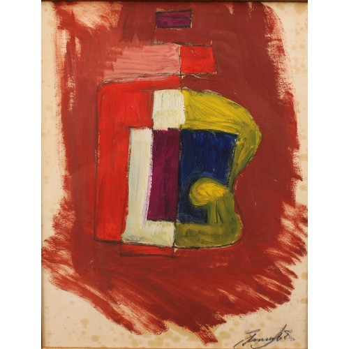 328 - Modernist School (20th century)
Cubist Figure
indistinctly signed, acrylic on canvas, 32cm x 25cm