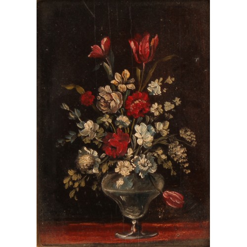 467 - Italian School (19th century)
Still Life of Flowers in a Glass Pedestal Vase
unsigned, oil on board,... 