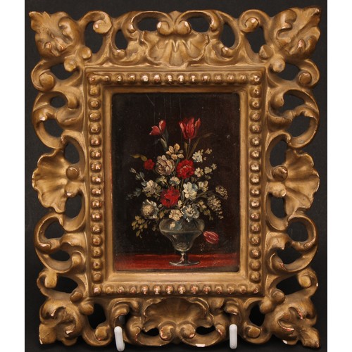 467 - Italian School (19th century)
Still Life of Flowers in a Glass Pedestal Vase
unsigned, oil on board,... 