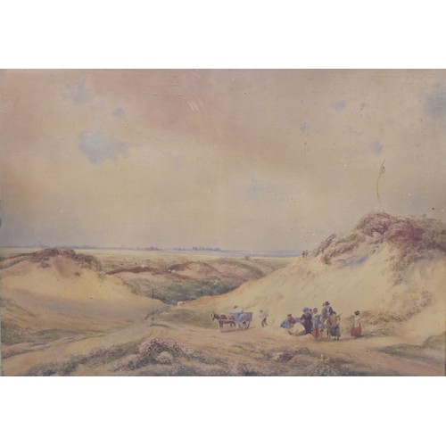 460 - Irish School (19th century)
The Peat Gatherers
indistinctly signed, label to verso, watercolour, 81c... 