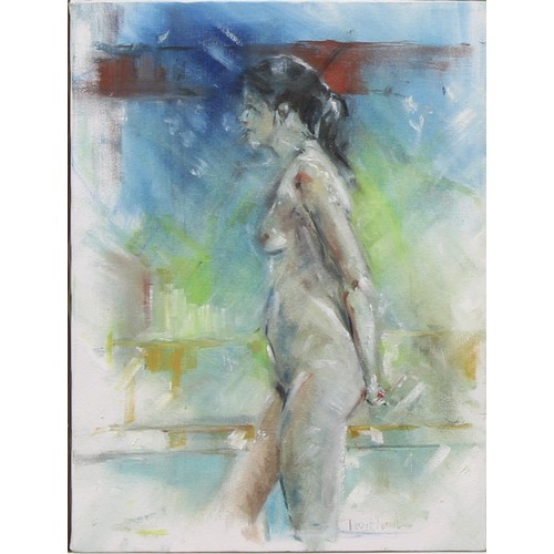 322 - David Naylor (British School, 20th century)
Study of a Female Nude, ‘Amy’
signed, title to verso, ac... 