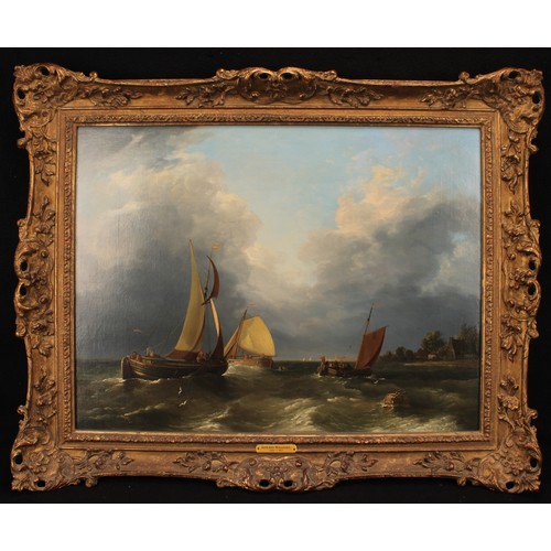 413 - Edward Williams (1782-1855)
Dutch Fishing Vessels
monogrammed, oil on canvas, 39cm x 52cm, c. 1826