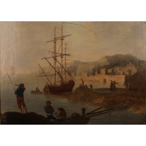 361 - Circle of Claude Joseph Vernet (18th century)
Harbour Scene
oil on canvas, 33cm x 46cm