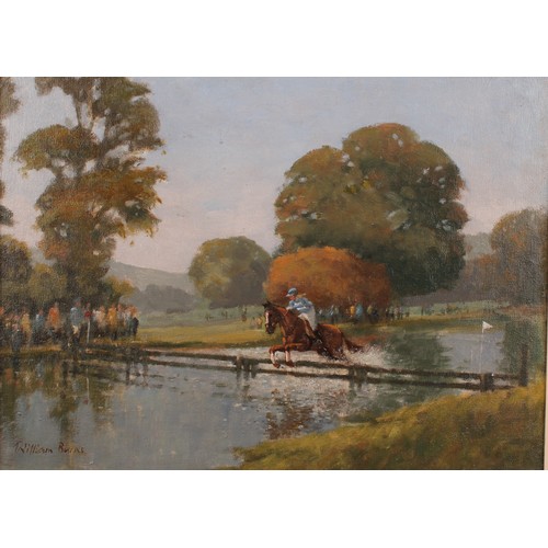 512 - William Burns (1923-2010)
The Ice Pond, Chatsworth Horse Trials,
signed, oil on board, 37.5cm x 50cm... 