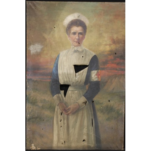 296 - Raymond Lynde (1854–1928)
A portrait, Edith Cavell, First World War British Nurse,
signed with initi... 