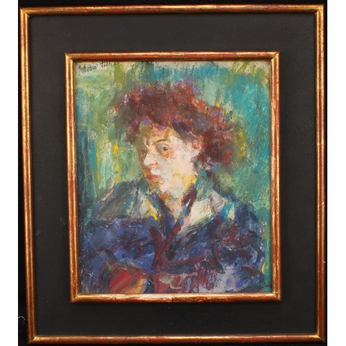 465 - Istvan Tovari Toth (Hungarian 1909 - 2004)
Portrait 
signed, label to verso, oil on board, 29.5cm x ... 