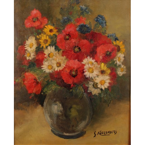 445 - Gaston Noelanders (1910 - 1987)
Still Life, Flowers in a Vase
signed, oil on canvas, 49cm x 39cm