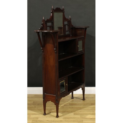 1365 - An Aesthetic Movement mahogany bookcase, in the Anglo-Japanese taste in the manner of Edward William... 