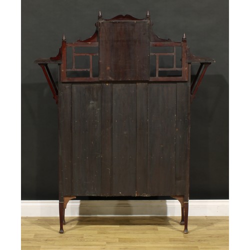 1365 - An Aesthetic Movement mahogany bookcase, in the Anglo-Japanese taste in the manner of Edward William... 