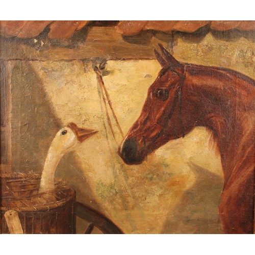 280 - English School (19th century)
Horse and Goose
oil on canvas, 28.5cm x 33.5cm