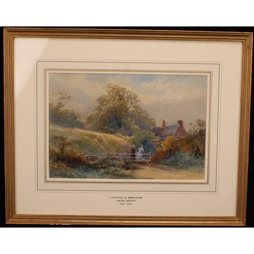 390 - Frank Gresley (1855-1936)
A Cottage in Derbyshire
signed, watercolour, 18cm x 27cm