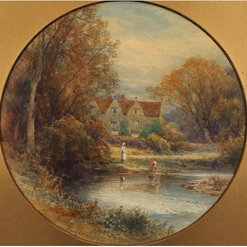 421 - Frank Gresley (1855-1936)
Swarkestone Old Hall
signed, watercolour, circular mount, 23.5cm diameter