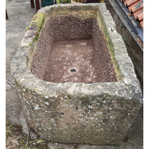 1466 - A large gritstone garden trough, 49cm high, 137cm wide, 68cm deep

NB this lot remains in situ near ... 