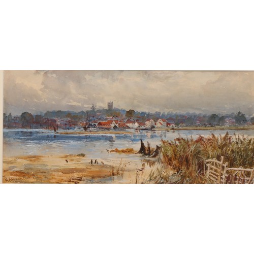 455 - Herbert Moxon Cook (1844 - 1928)
Woodbridge, Suffolk
signed, dated 1887, watercolour, 17cm x 38cm